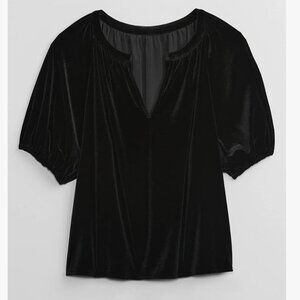 NWT Black Velvet Blouse by Gap Women's Small